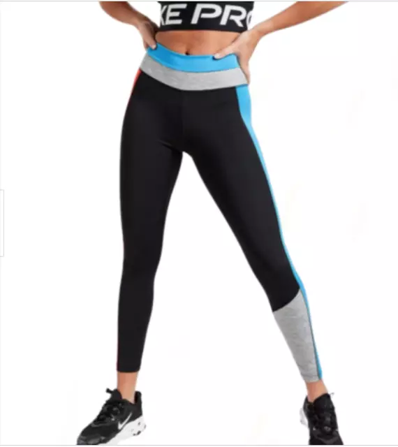 NIKE Womens Dri-FIT One High Rise Stretch Gym Leggings - Bronze Shiny XS 6  8