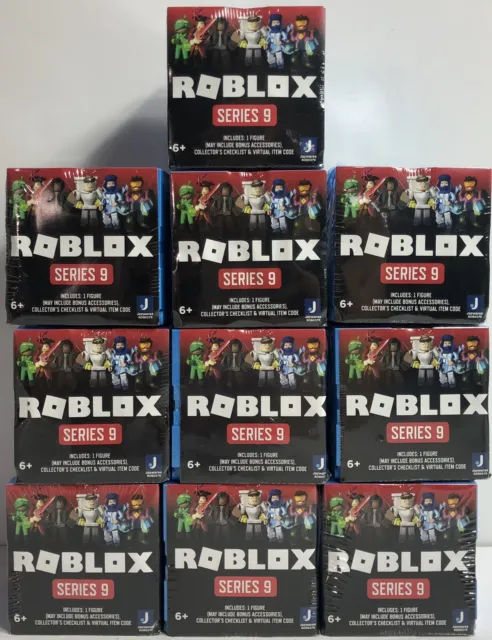 Roblox Series 9 Blue Mystery Box w/ Exclusive Virtual Item Code - LOT OF 10
