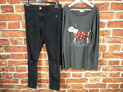 Girls Bundle 12 Years Lipsy London Next Jeans T-Shirt Ripped Dog Sequin 152Cm