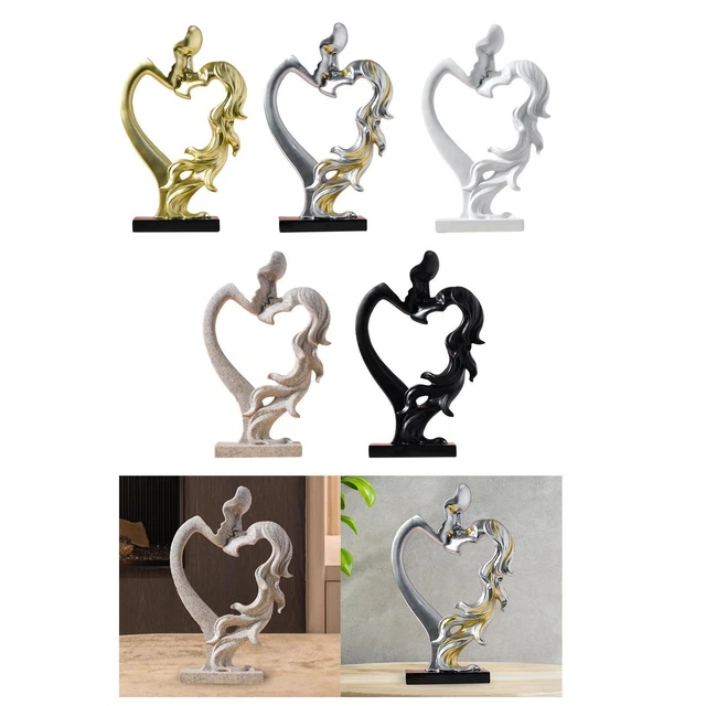 Figurine de Couple s'embrassant, ornement de bureau moderne pour armoire de