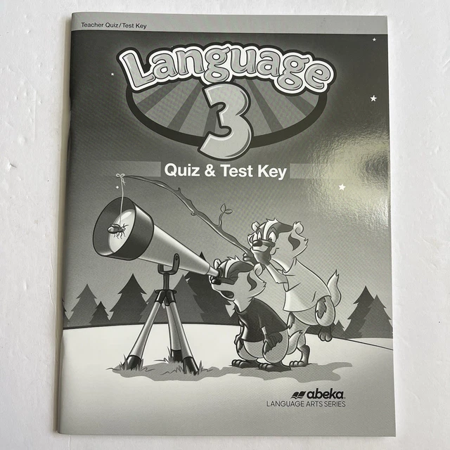 ABEKA LANGUAGE 3 Teacher Quiz and Test Key Homeschool Curriculum ...