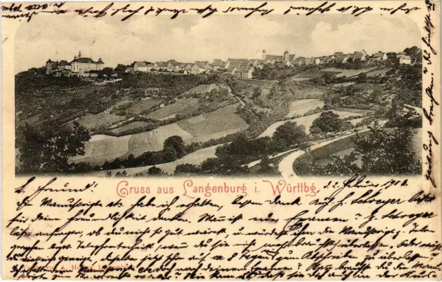 CPA AK greeting from Langenburg I. Wurttbg (922834)