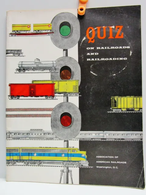 Vintage - QUIZ ON RAILROAD & RAILROADING - ASSOC. OF AMERICAN RAILROADS - 1958