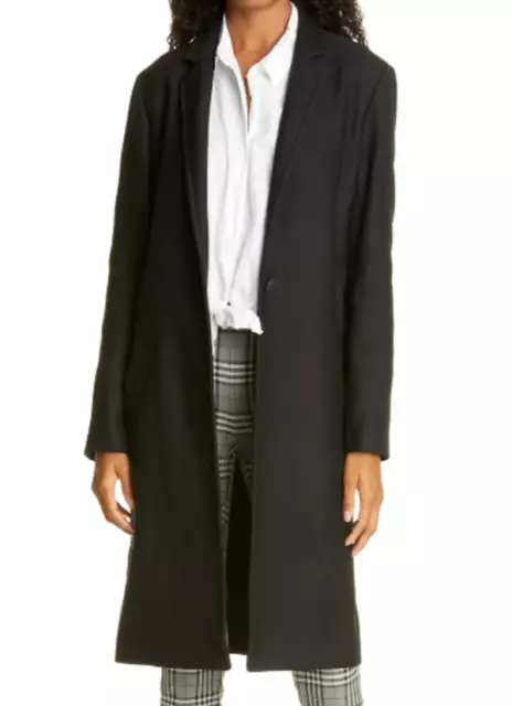 NEW Rag & Bone Dean Coat in Black Size 8 #C1546