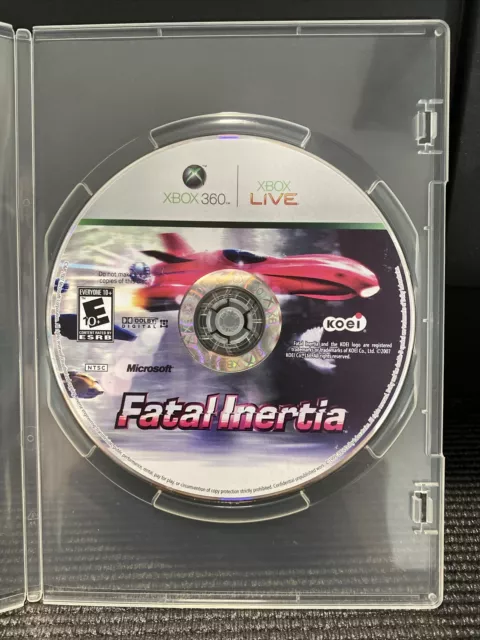 Fatal Inertia (Microsoft Xbox 360, 2007) Disc Only Rare