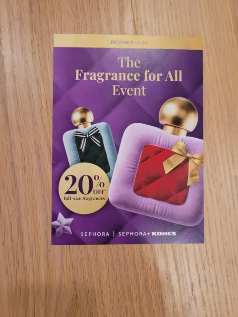 Sephora 20% Off Coupon For Full Size Fragrances December 13-24 The For All Event
