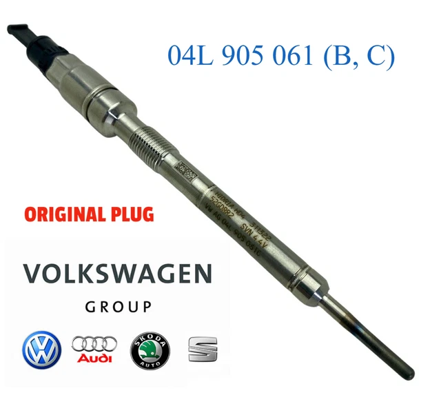 ORIGINAL OEM GLOW Plug with Pressure sensor 04L905061C/B Audi VW Skoda