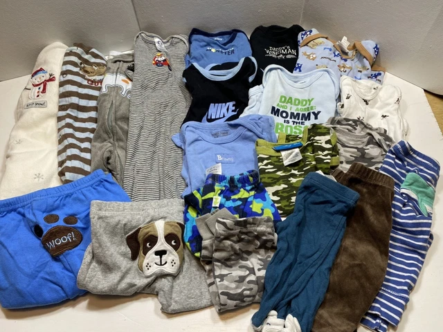 20 Piece Baby Boy NB-3 Month Clothes Sleepers, and more! Fall/Winter