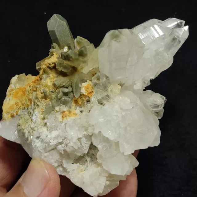 An amazing specimen of chlorite quartz cluster 294 grams