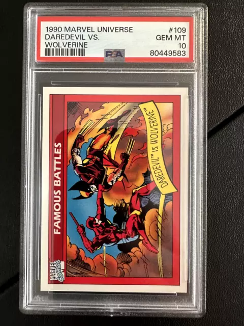 1990 Marvel Universe # 109 Daredevil Vs. Wolverine Psa 10 Gem Mint
