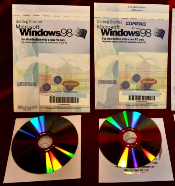 Microsoft Windows 98 SE Second Edition Install Booklet Cover Product XtraKeys