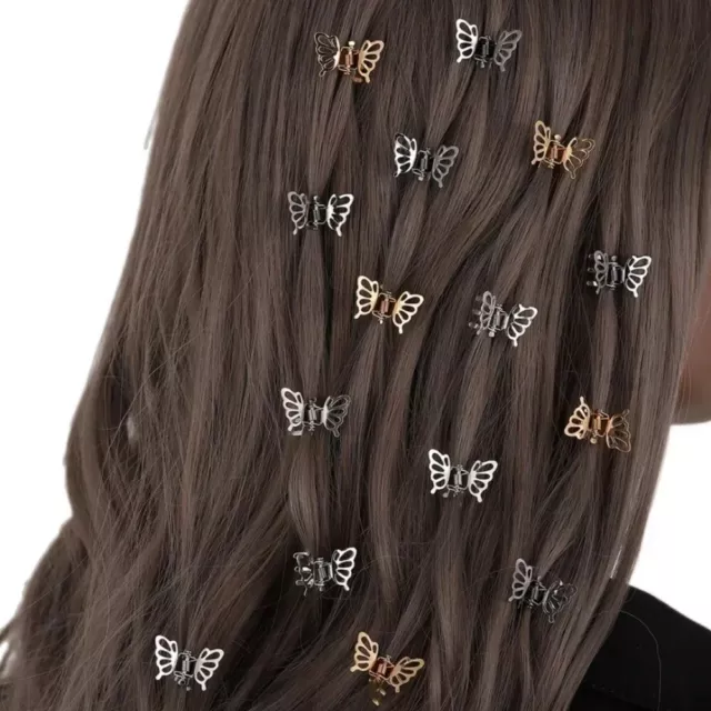 Fairy Bowknot Hair Clips Hollow Out Design Metal Butterfly Hair Clip  Women