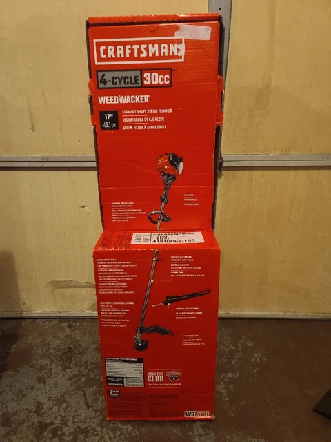 CRAFTSMAN WS4200 4 Cycle 30cc Gas Straight Shaft 17" String Trimmer NEW ...