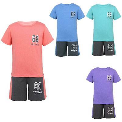 Bambini indumenti sportivi Set Calcio Tuta sportiva a maniche corte t-shirt shorts sportwear