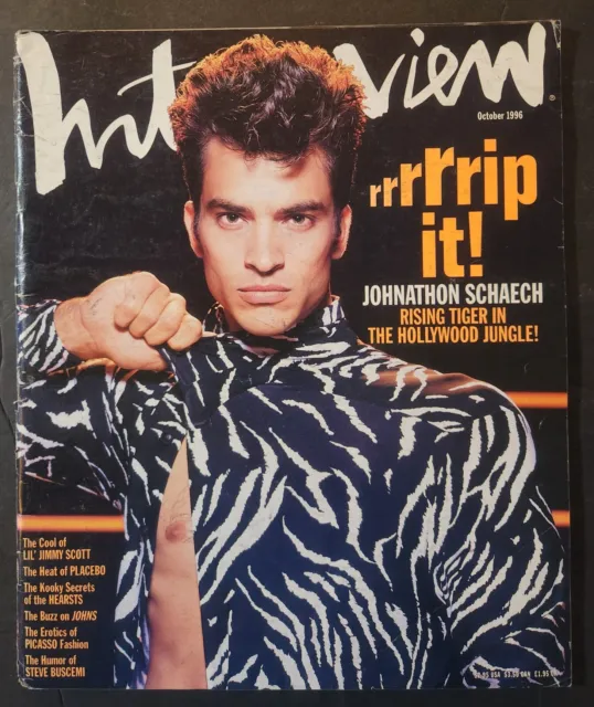 Andy Warhols Interview Magazine Oct 1996 John Schaech - Fashion ~ Art ~ Music