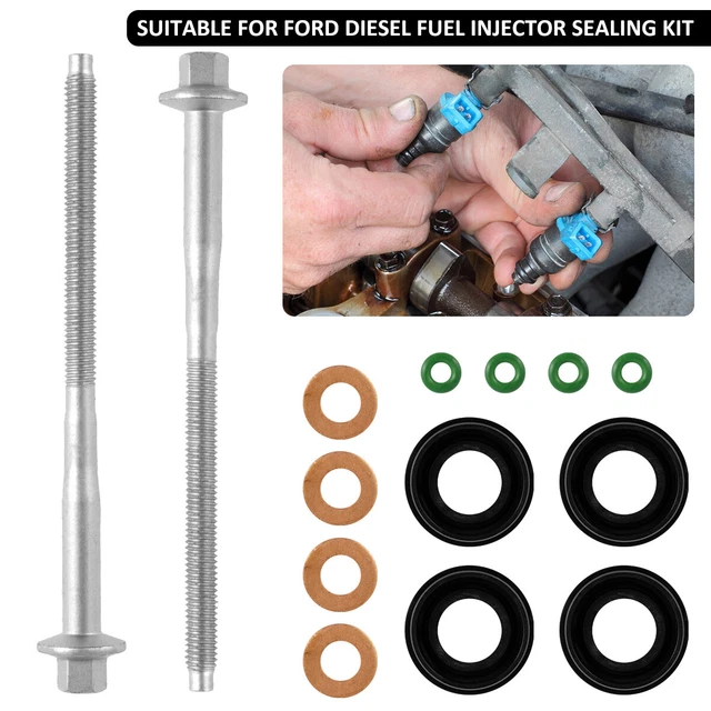 FOR FORD TRANSIT MK7 2.2 TDCi DIESEL INJECTOR SEAL KIT + INJECTOR CLAMP