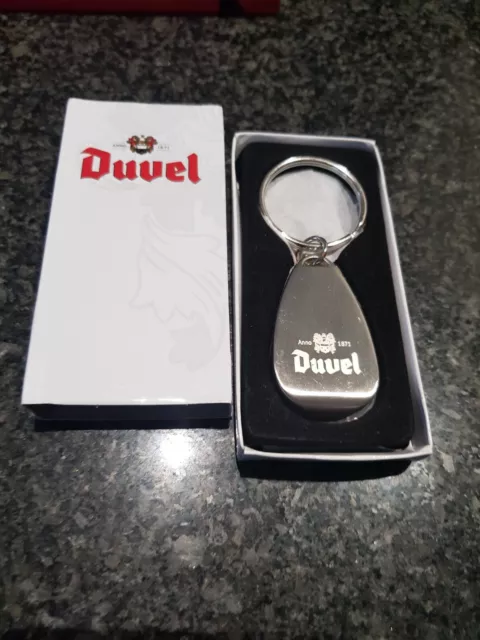 @Ouvre Bouteilles Decapsuleur Porte-Cles Biere Beer Duvel@ Metal Argente Neuf