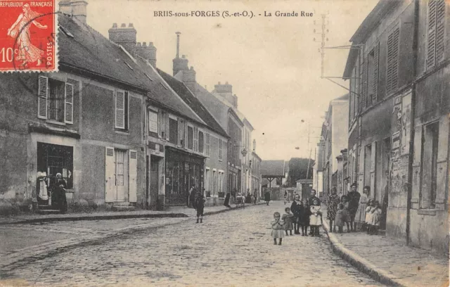 CPA 91 BRIIS SOUS FORGES / LA GRANDE RUE / cliché rare