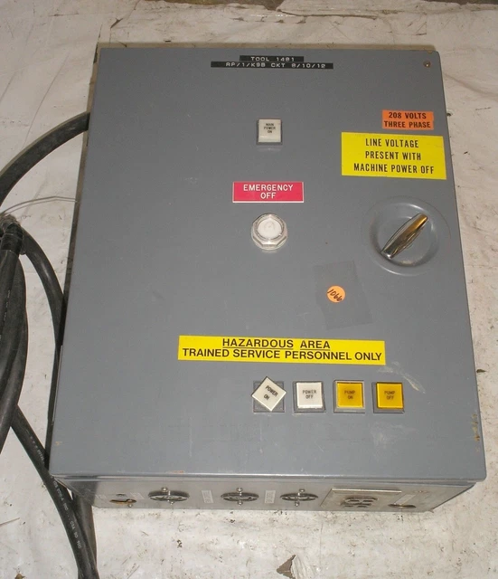 Tegal Power Distribution Box - Hoffman Enclosure - 208 Volts 3 Phase