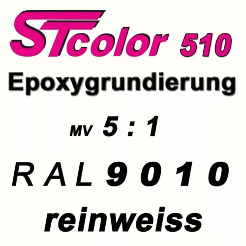 3 kg STC 2K EP Grundierung Epoxy 5:1 RAL 9010 reinweiß Set inkl. Härter