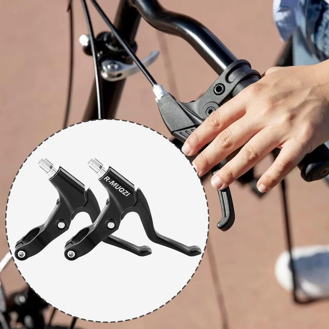 Leviers Poignées De Frein Acier Chromée Gauche Et Droite Vélo Ville