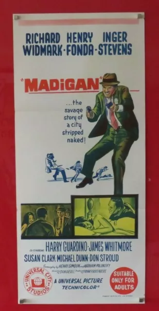 MADIGAN ORIGINAL 1968 DAYBILL CINEMA FILM POSTER Richard Widmark  Henry Fonda