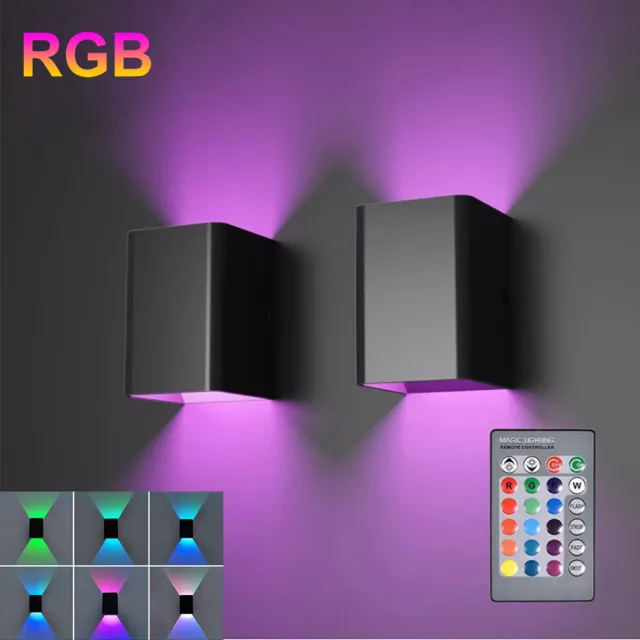 5W RGB Wandlampe LED Wand Leuchte Up Down Dimmbar Innen Flur Wohnzimmer Modern