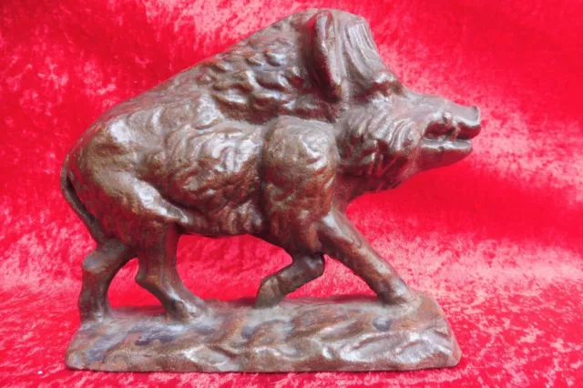 Hermosa, Sólido Figura de Hierro más De 3,2kg, Jabalí, Jabalí