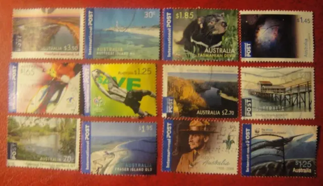 Australia. 12 International Stamps Used No 5.