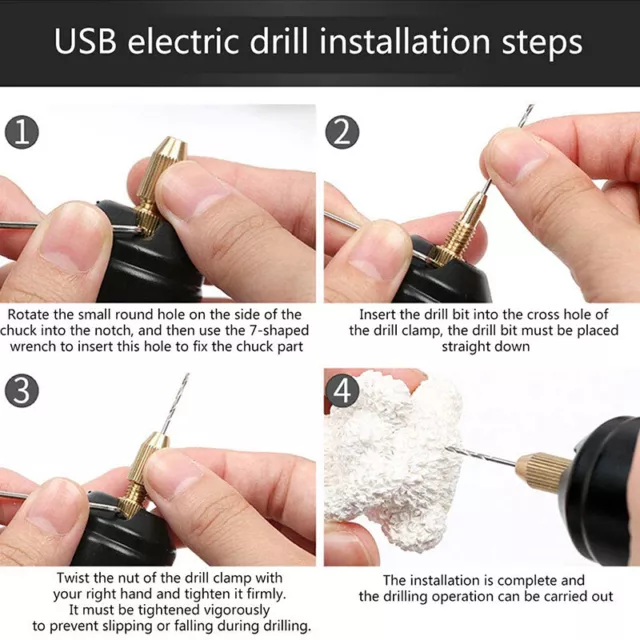 Mini Electric Drill Handheld For Epoxy Resin Jewelry Making DIY Wood Craft To _j