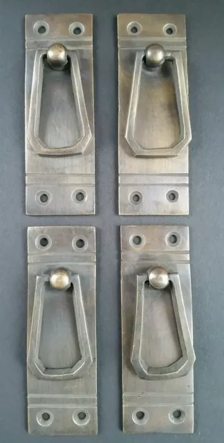 4 Arts and Crafts Mission brass handle pull hardware antique style 3 3/8" #H34