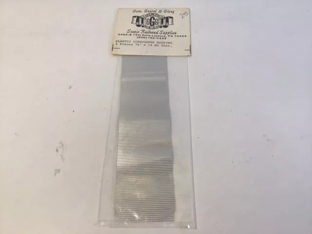 Gut, Gravel & Glory Plastic Corrugated roofing 6 pieces 7 1/2 “ x 14 HO Feet