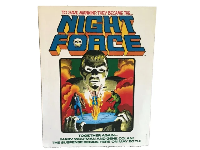NIGHT FORCE COMIC Store Window Card Display DC Comics 17x22 1982 ...
