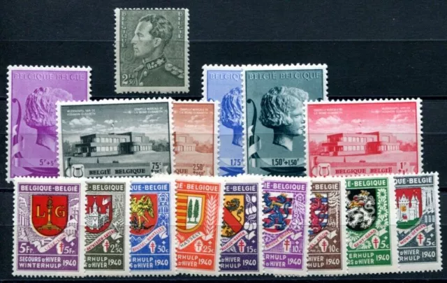 Belgien 1940 528-543 ** Postfrisch Jahrgang Komplett 69€ (09606