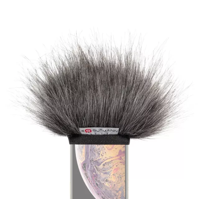 Gutmann Microphone Fur Windscreen Windshield for all Apple iPhone 15 Models GREY