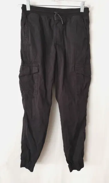 Sonoma Boys Cargo Jogger Pants Elastic Waist and Leg Ends Black M (10/12) #13761