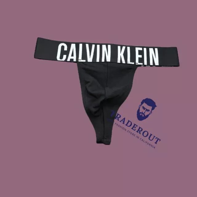 Calvin Klein CK mens black intense power cotton thong underwear size M L