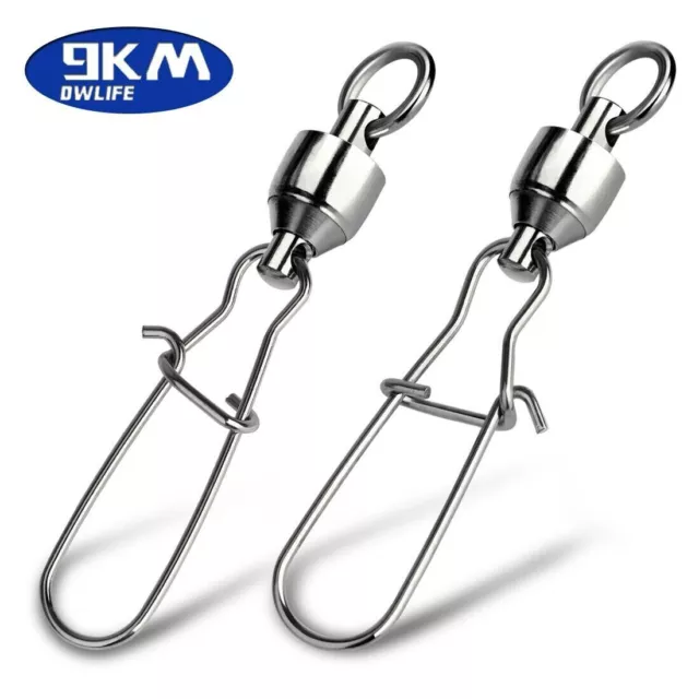 Stainless Steel Ball Bearing Swivels with CRANE DUO LOCK SNAP Trolling Rigging