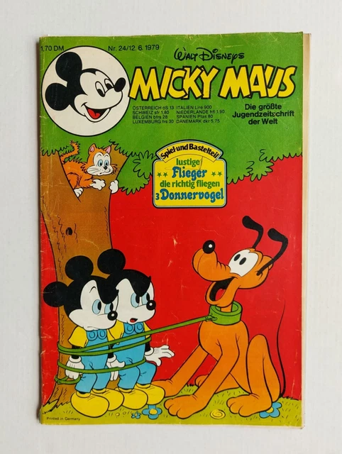 Ehapa - Micky Maus Nr. 24 von 1979 / Z2 (mit loser Beilage / mit Schnipp)