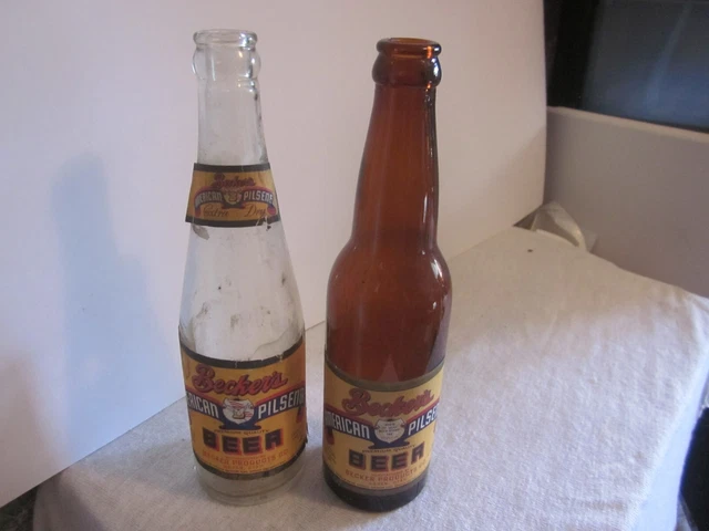 2 Becker American Pilsener Beer Bottles-Ogden, Utah