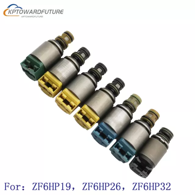 7x TRANSMISSION SOLENOID KIT For BMW X3 X5 AUDI A6 A8 Q7 6HP19 6HP26 6HP32