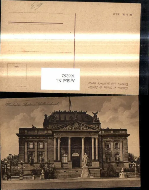 166262,Wiesbaden Theater u. Schillerdenkmal