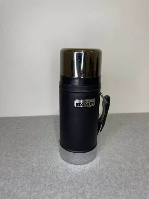 Vintage Aladdin Stanley Thermos No. A-1350B 24 oz. Wide Mouth w/ Handle, Black