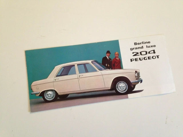 Brochures Publicitaires PEUGEOT 204 Berline De Mars 1966 - Prix 8650 Francs - Occasion