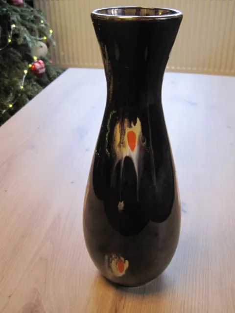  Germany Vintage alte Vase 102 30 Blumenvase braun glasiert retro Keramikvase 