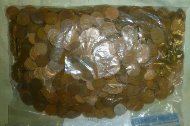 One Bag of 1000 Wheat Pennies 