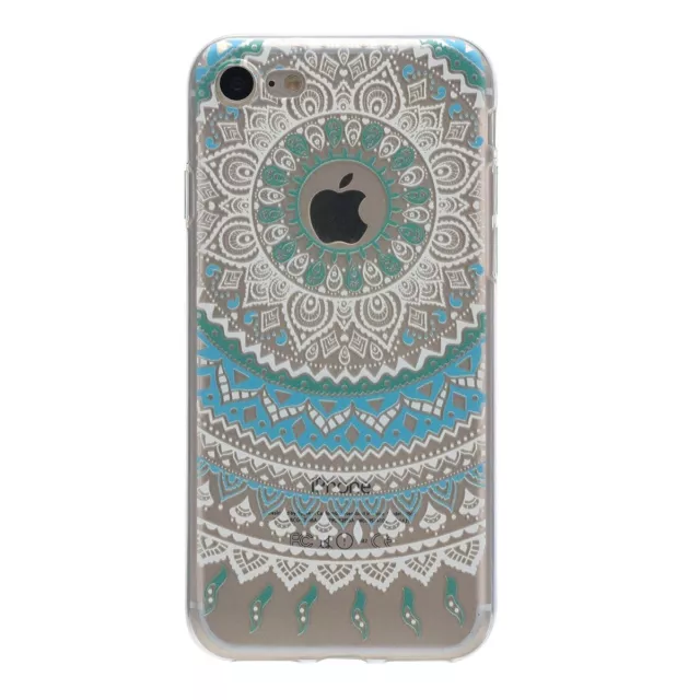 Apple iPhone 7 Plus Hülle Case Handy Cover Schutz Tasche Schutzhülle Henna Blau 3