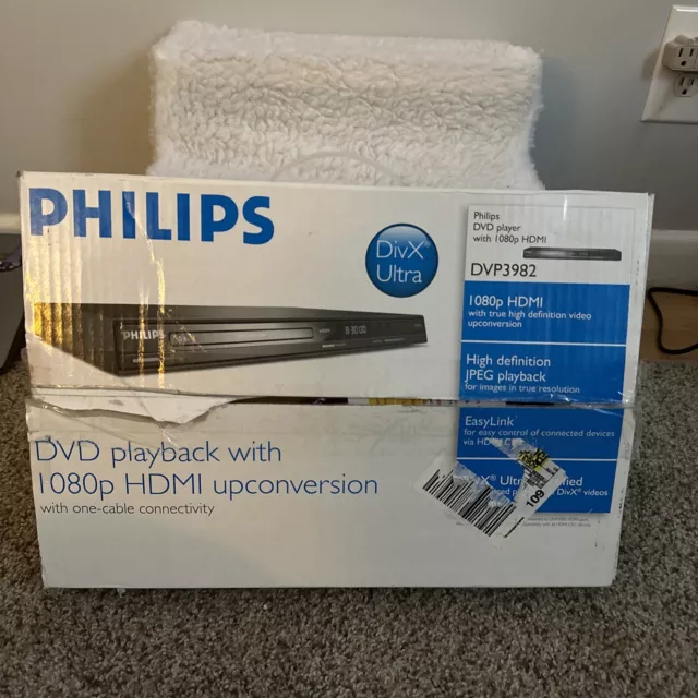 Philips DVD Player 1080p DivX HDMI Upconversion DVP3982-NEW OPENED BOX