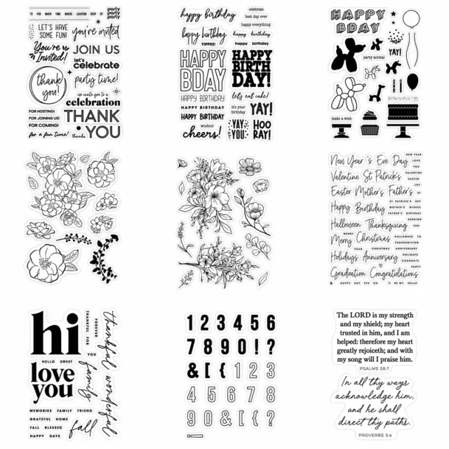Number Clear Rubber Stamps For DIY Scrapbooking Embossing Craft Card Making