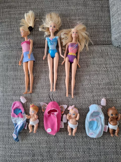 Barbie Puppen Mattel/ Baby Born Puppe Zapf klein